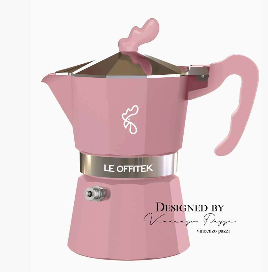Pastel Pink Moka Pot - 3 Cup